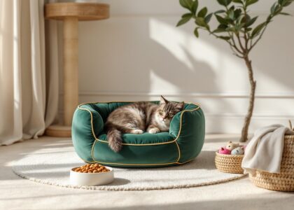 Design et luxe pour votre chat : notre sélection d’accessoires