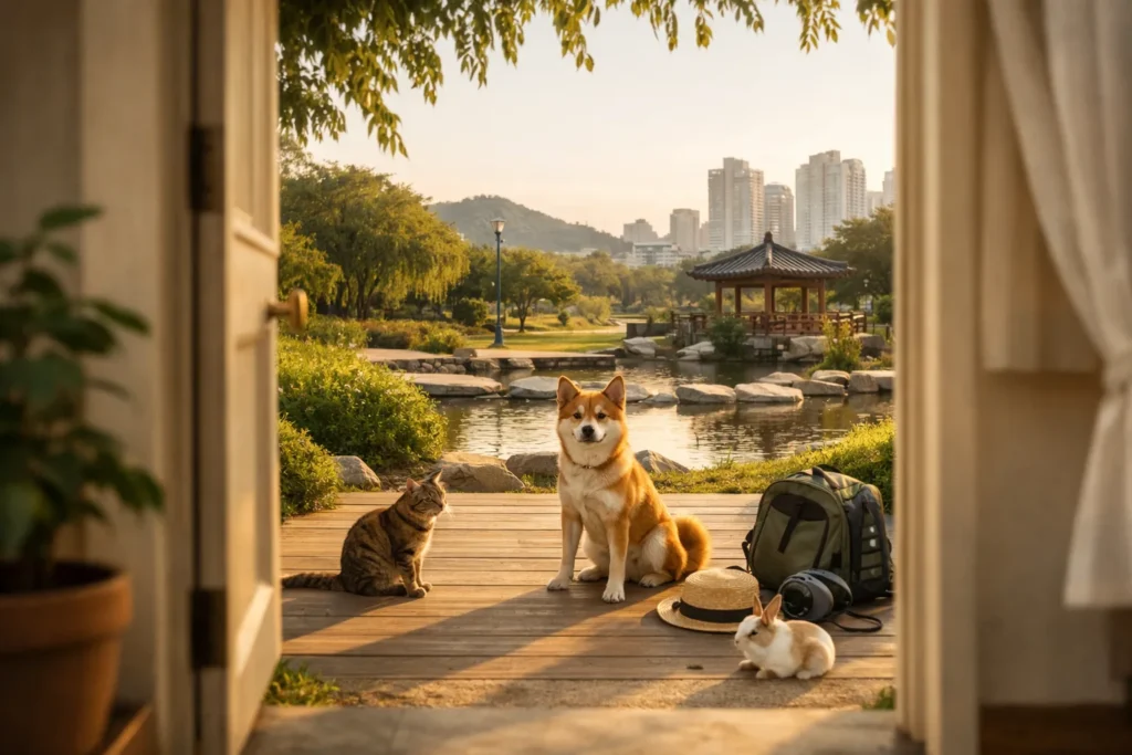 Parcs pet friendly et promenades urbaines Corée du Sud