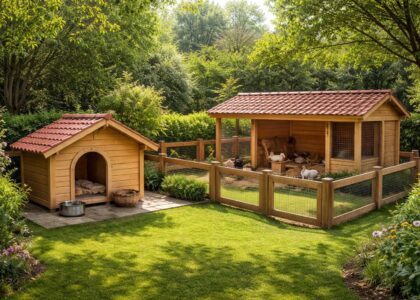 Aménager un coin animalerie dans son jardin avec niche isolée, enclos et abri pour animaux domestiques