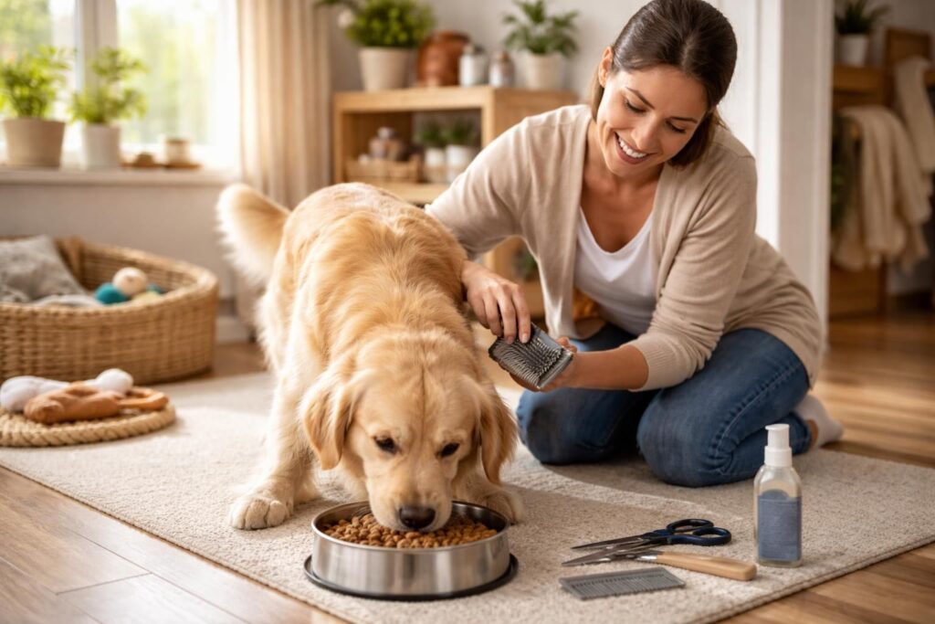 Entretenir votre animal de compagnie pour moins cher avec croquettes Purina et toilettage maison