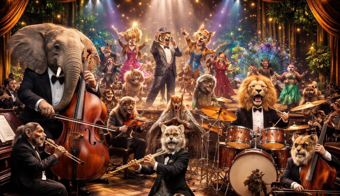 Les spectacles animaliers musicaux avec orchestres symphoniques et comédies musicales pour animaux