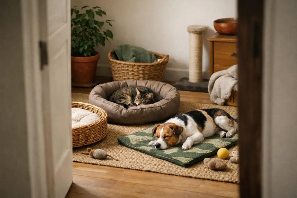 Panier, corbeille ou tapis : comment choisir le couchage de son chien ou son chat