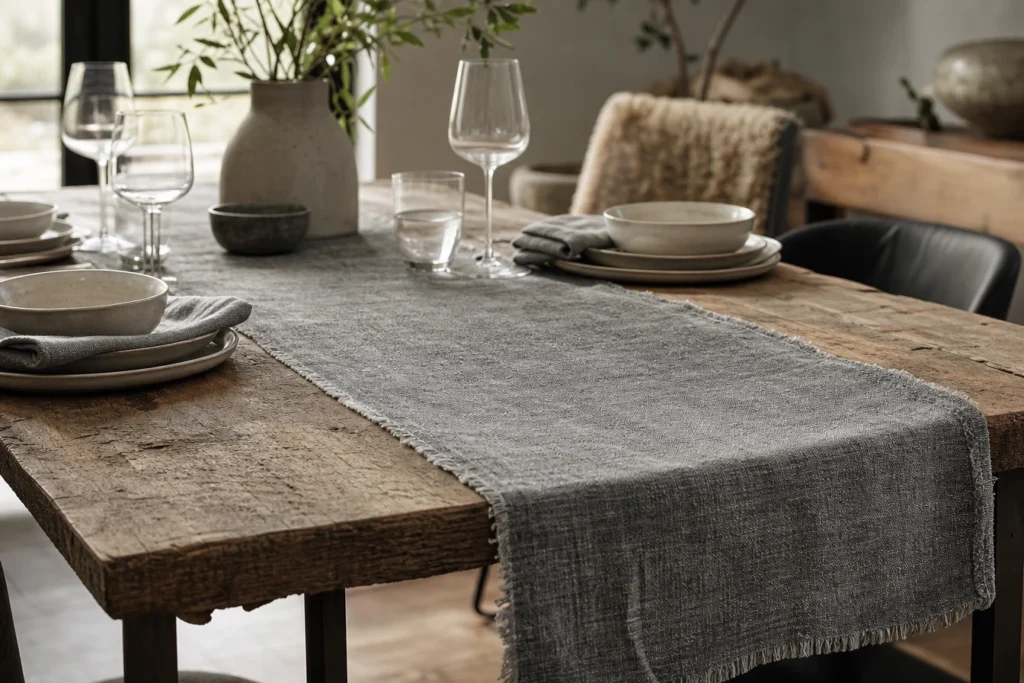 Chemin de table gris : l’option moderne pour toutes les occasions