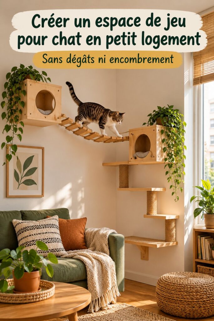 Créer un espace de jeu pour chat en appartement