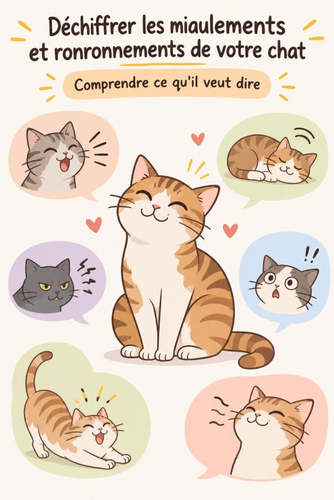 Déchiffrer les miaulements et ronronnements de votre chat