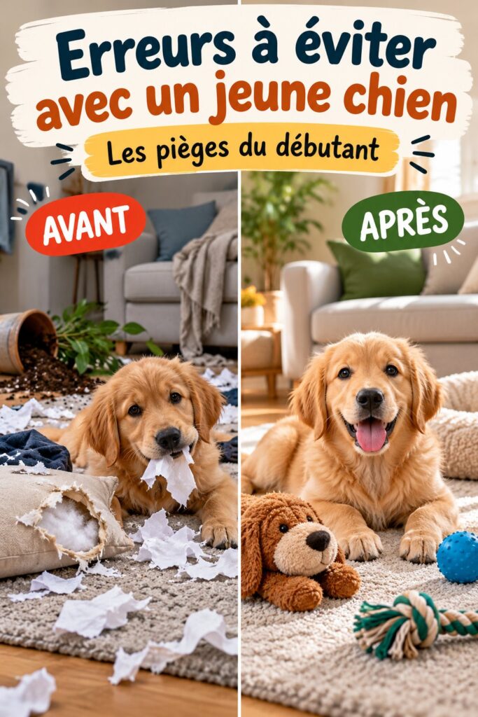 Les erreurs à éviter avec un jeune chien